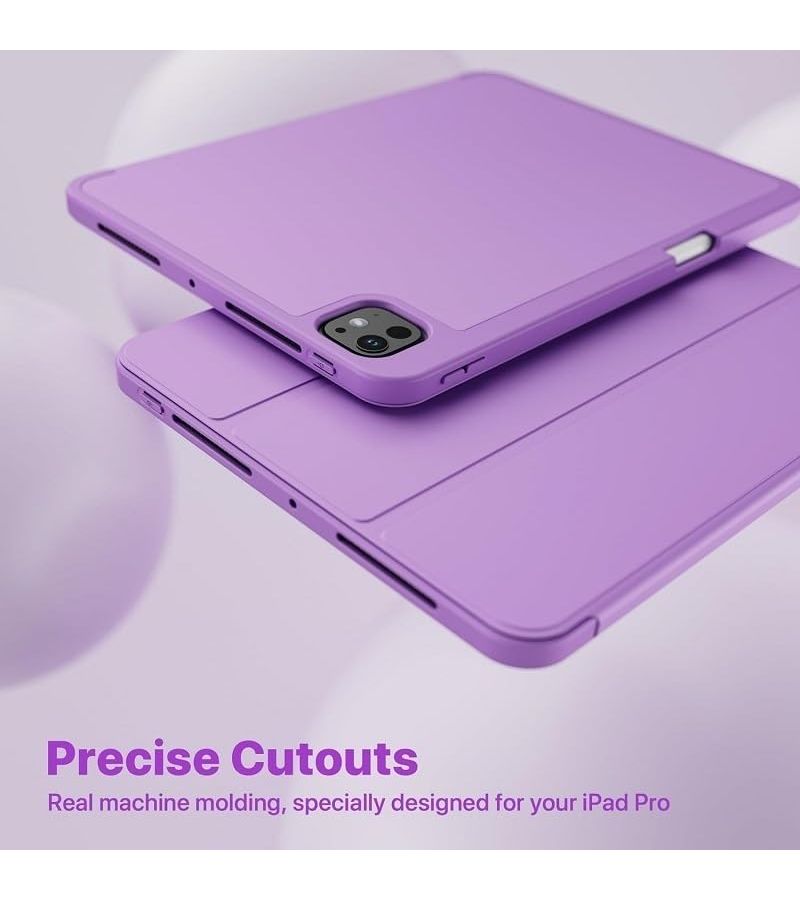 2024 iPad Pro 13 Protective Case with Pen Slot in Official Rose Red - Image 4