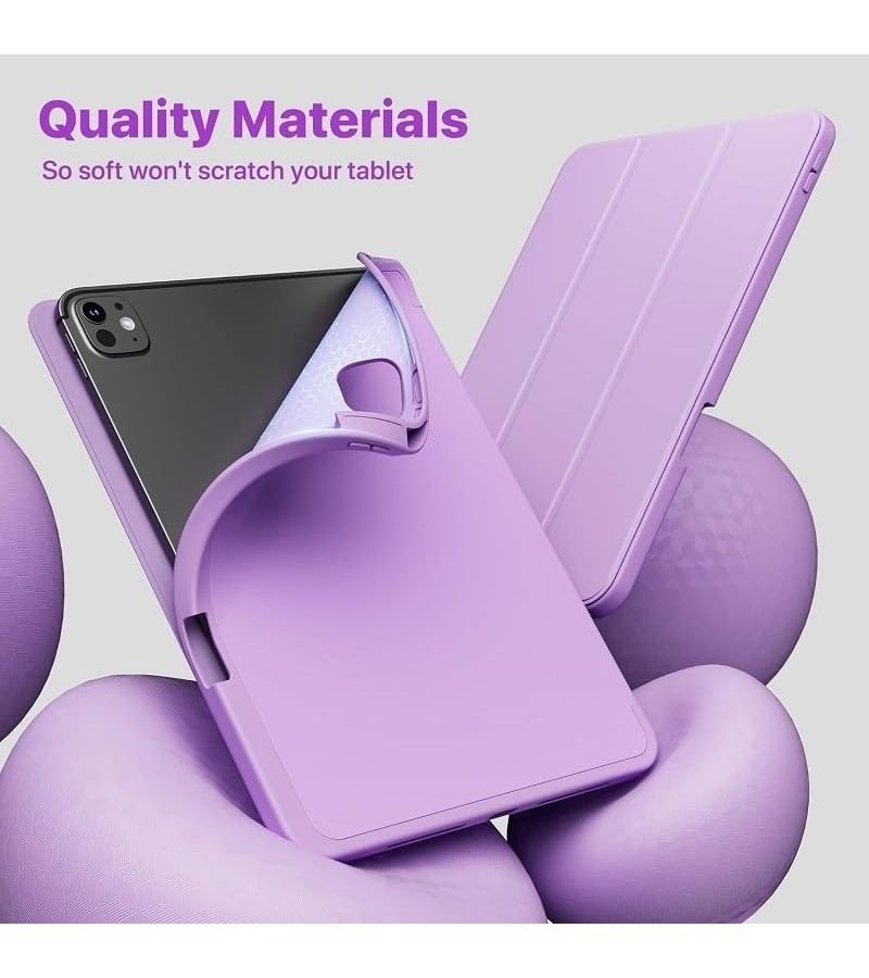 2024 iPad Pro 13 Protective Case with Pen Slot in Official Rose Red - Image 3