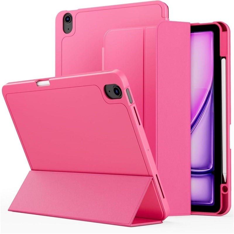 2024 iPad Pro 13 Protective Case with Pen Slot in Official Rose Red - Image 2
