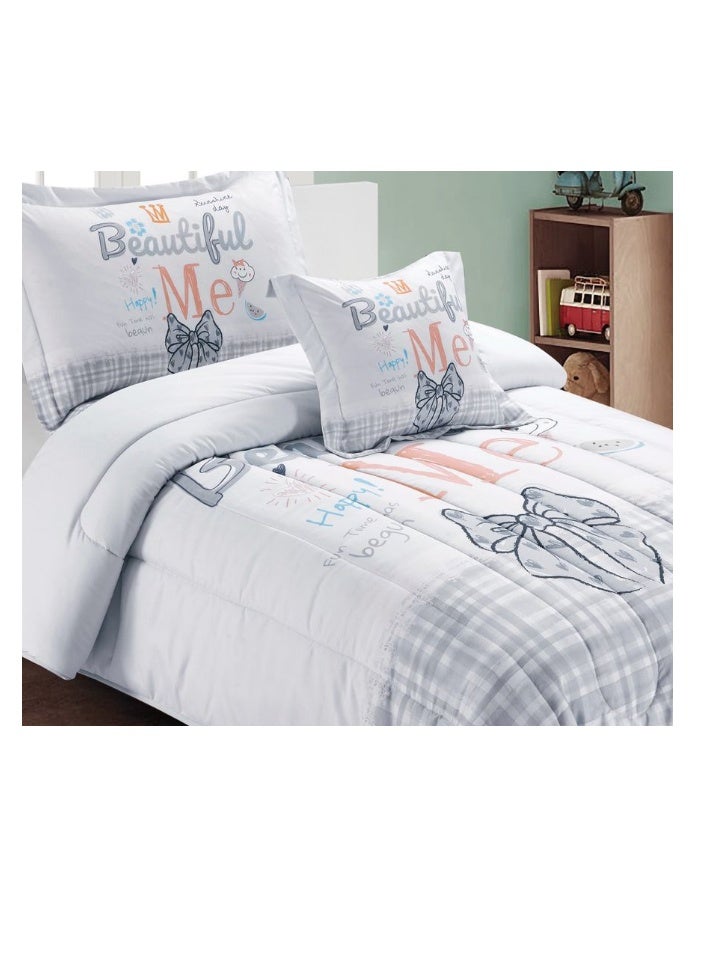 SMART HOME Luxuriously designed 4-piece children's bedding set with comfortable filling. 4-piece reversible bedding set: 170 x 230 cm quilt, fitted sheet, pillowcase, and pillowcase. High-quality, soft microfiber fabric. Ideal for children's rooms - Image 5