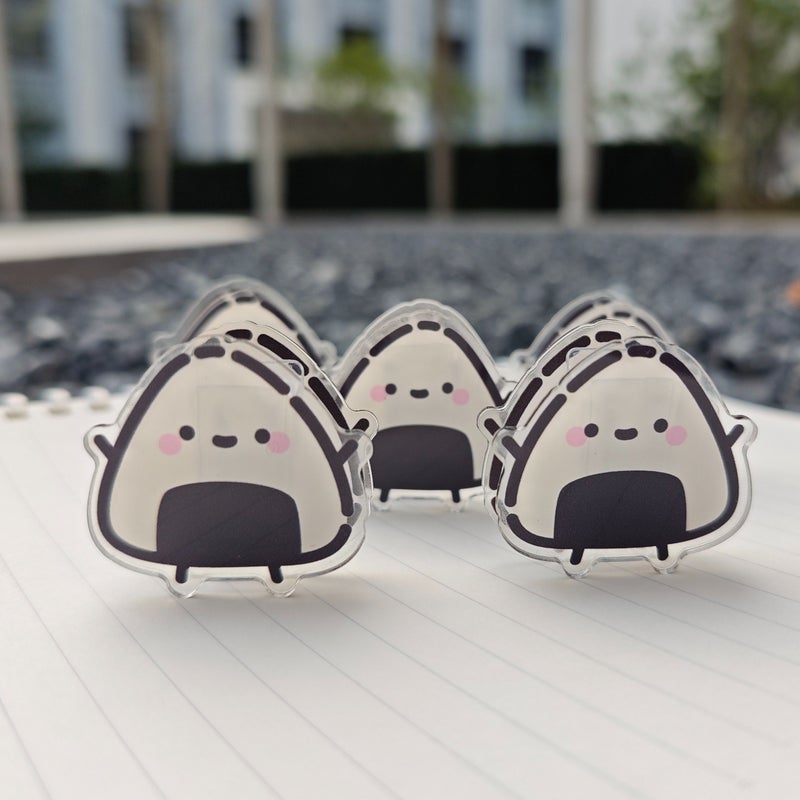 5pcs Cute Anime Rice Vegetable Roll Memo Clips Double Sided Bow Page Clips Bookmark Gift Set - Image 5
