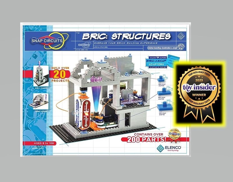 Snap Circuits BRIC: Structures | Brick & Electronics Exploration Kit | Over 20 Stem & Brick Projects | Full Color Project Manual | 20 Parts | 75 BRIC-2-Snap Adapters | 140+ BRICs - Image 3