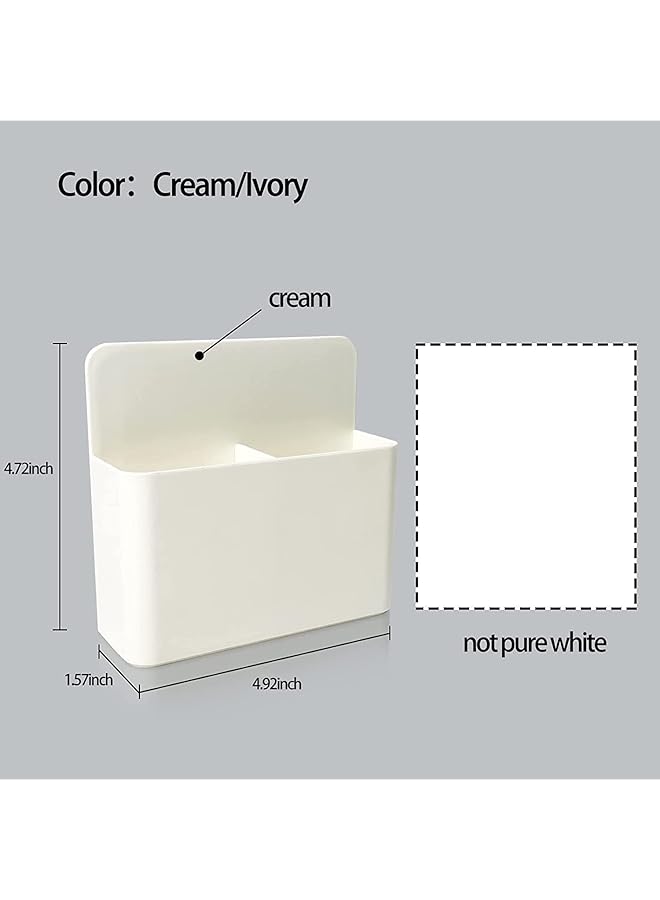 إيروريكس حامل أقلام مغناطيسي قابل للمسح الجاف، حامل أقلام للسبورة البيضاء، حامل أقلام مغناطيسي للثلاجة، حامل أقلام مغناطيسي يوفر مساحة للمدرسة والمكتب والمنزل، أدوات تنظيمية، أبيض - Image 2