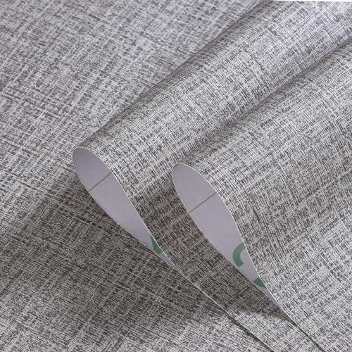ELTON Grey Fabric Textured Self Adhesive Waterproof Wallpaper Furniture Film Contact Paper for Table top,Furniture, Almirah Doors and Other DIY, Renovation Project (45X 300 cm, Grey Fabric) - Image 4