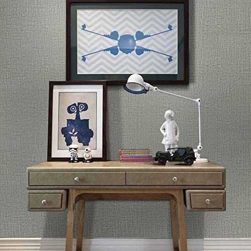 ELTON Grey Fabric Textured Self Adhesive Waterproof Wallpaper Furniture Film Contact Paper for Table top,Furniture, Almirah Doors and Other DIY, Renovation Project (45X 300 cm, Grey Fabric) - Image 2