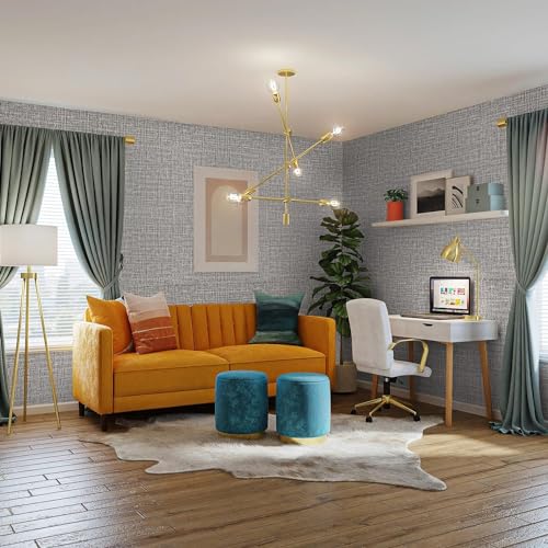 ELTON Grey Fabric Textured Self Adhesive Waterproof Wallpaper Furniture Film Contact Paper for Table top,Furniture, Almirah Doors and Other DIY, Renovation Project (45X 300 cm, Grey Fabric) - Image 5