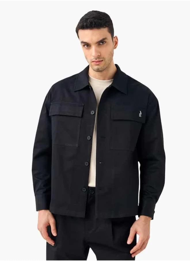 Emperor Emperor Shacket with Pockets and Button Closure