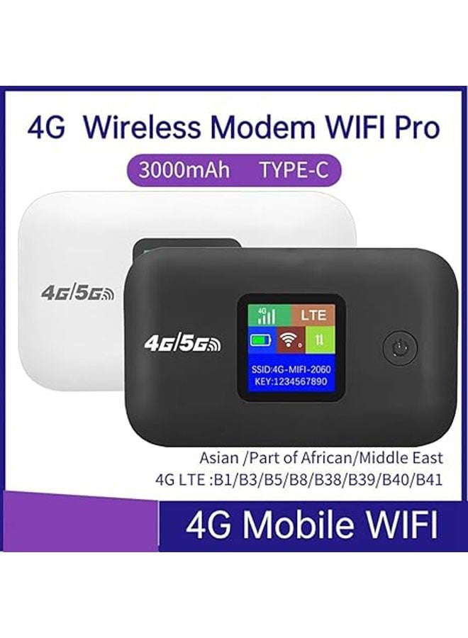 عام راوتر WiFi لاسلكي 4G LTE، مودم محمول 3000mAh، نقطة دفعة صغيرة للخارج (Mini Hotspot Outdoor Pocket Mifi) بسرعة 150 ميجابت في الثانية، معدٍ مع فتحة لبطاقة SIM، ومكرر الإشارة (Asia Version). - Image 5