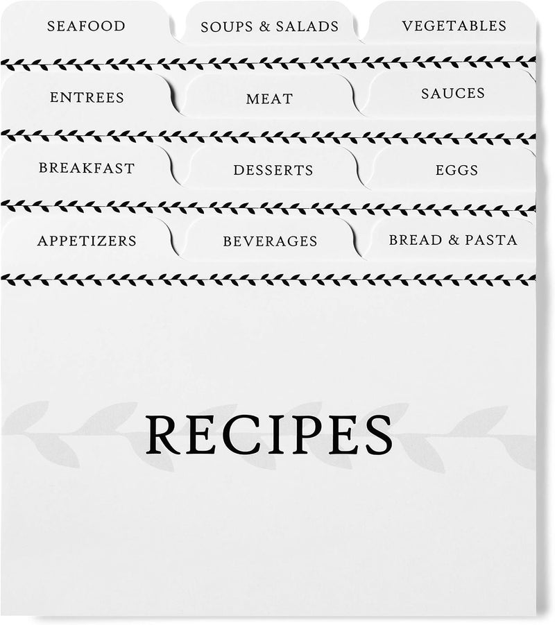 Jot  Mark Recipe Card Dividers - 24 Tabs per Set, Works with 4x6 Inch Cards, Helps Organize Recipe Box (Classic) - Tab Divider - Image 1