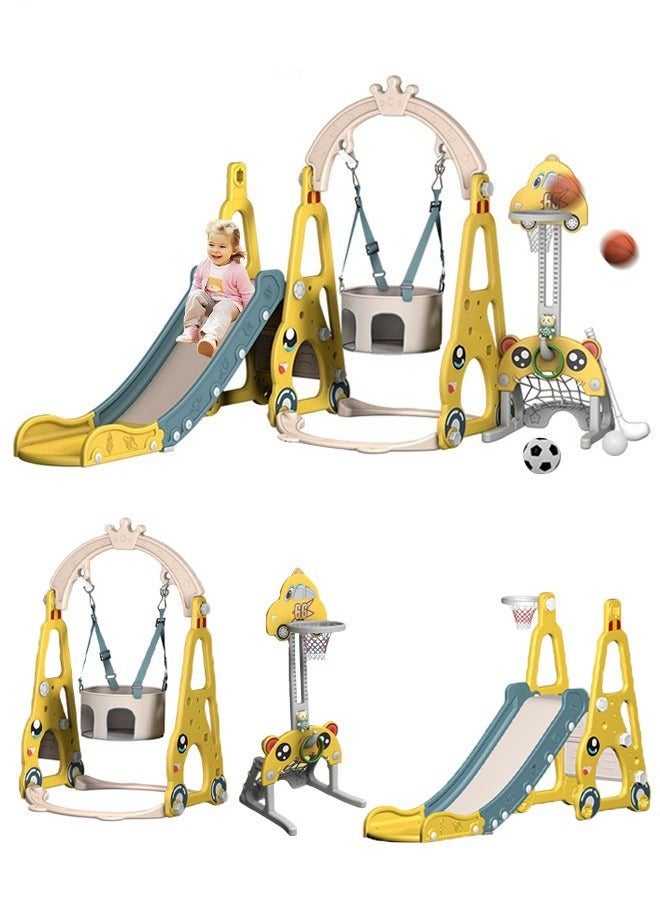 دوركو طقم ألعاب كامل 7 في 1 للأطفال مع طوق كرة السلة والجولف وكرة القدم وألعاب رمي الخواتم، مثالي كهدية للصغار، مصنوع من مواد عالية الجودة، يمكن استخدامه داخليًا وخارجيًا - Image 1