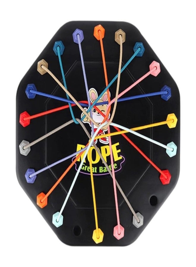ZELVO Rope Untying Challenge Twisted Rope Knots Untangle Stack Puzzle Brainy Knots Untangling Table Puzzle Twist (Hexagon) - Image 1