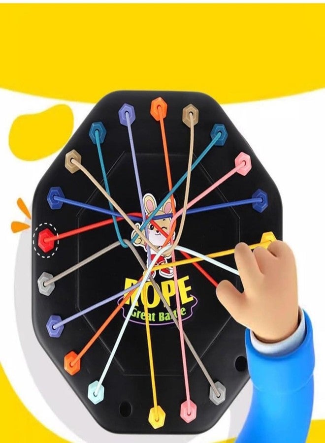 ZELVO Rope Untying Challenge Twisted Rope Knots Untangle Stack Puzzle Brainy Knots Untangling Table Puzzle Twist (Hexagon) - Image 4