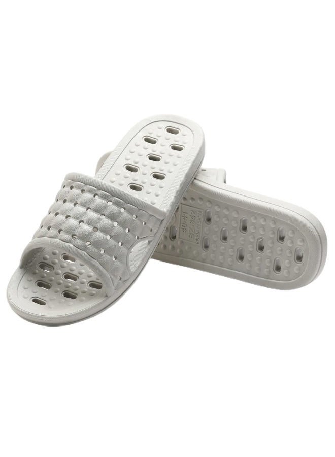 COZYAREA Shower Shoes Quick Dry Non-Slip Bathroom Slippers for Men Women Dorm Home Slides, Grey, 9.5-10.5 Women/8.5-9.5 Men - Image 3