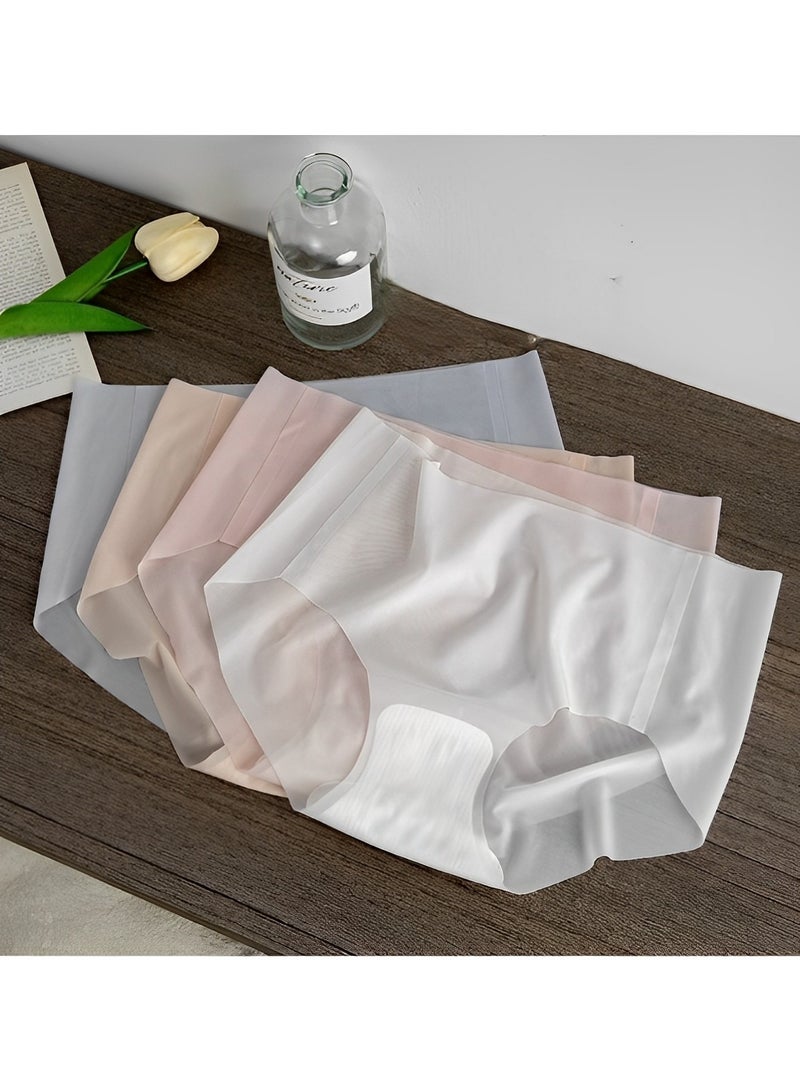 REOCLE Women's Underwear Seamless Comfort Briefs Ultra Thin Ice Silk Panties Non-Marking Ice Silk Underwear - Image 3