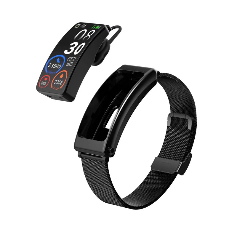 Bluejw 1.14\ TFT Smart Watch with Bluetooth Calling Headset, 2-in-1 Smart Bracelet, Sport Talk Band, CE Certified - Replaceable Strap
" - Image 2