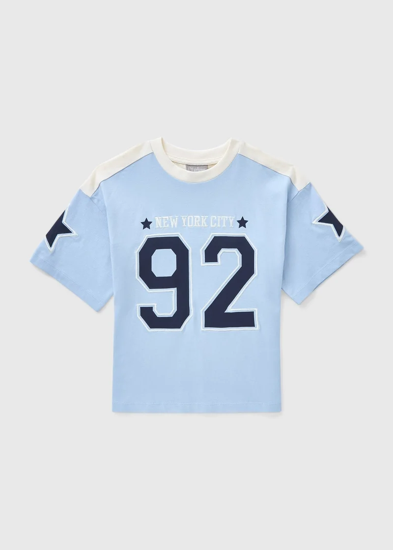 ماتلان تيشيرت رياضي أزرق للبنات نيويورك