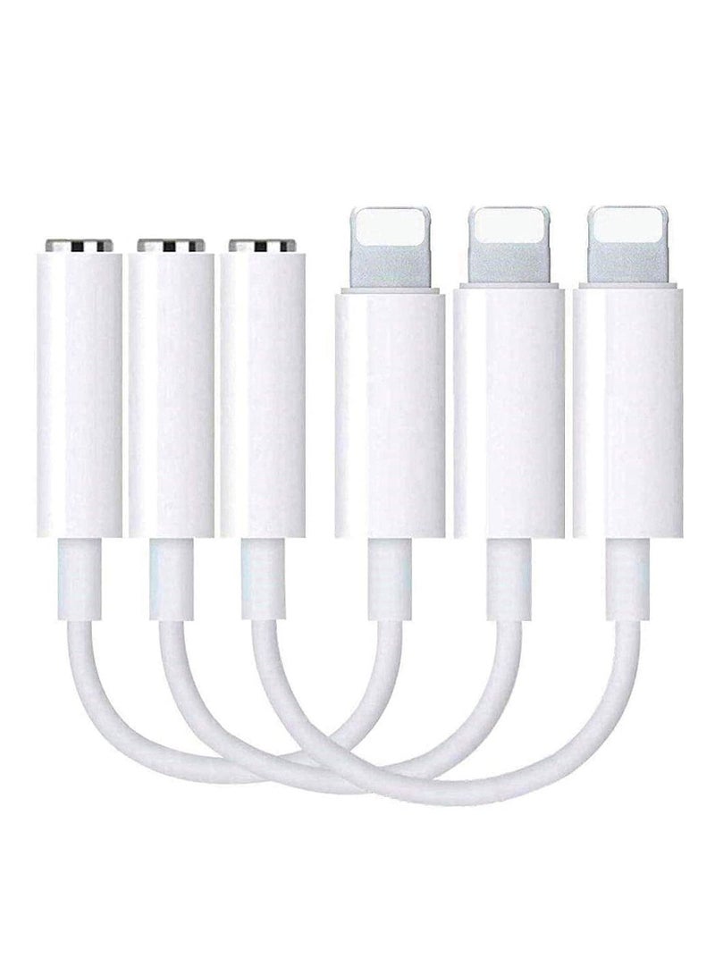 حزمة 3 محولات Lightning إلى مقبس سماعة 3.5 مم، كابل صوت Veetone المعتمد من Apple MFi لسماعات الأذن وسماعات الرأس متوافق مع iPhone 12/12 Pro/11/11 Pro/SE/X XR XS XS Max 8 7 - Image 1