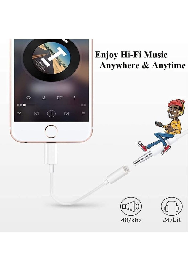 حزمة 3 محولات Lightning إلى مقبس سماعة 3.5 مم، كابل صوت Veetone المعتمد من Apple MFi لسماعات الأذن وسماعات الرأس متوافق مع iPhone 12/12 Pro/11/11 Pro/SE/X XR XS XS Max 8 7 - Image 4