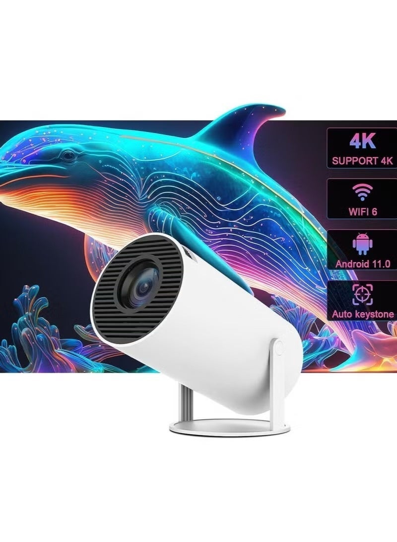 أكاليكس جهاز عرض ذكي 4K صغير – بروجكتور محمول بنظام أندرويد مع WiFi وBluetooth وشاشة 130 بوصة - Image 3