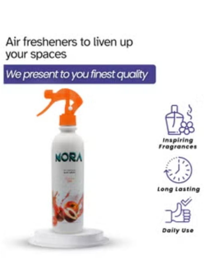نورا معطر جو برائحة الخوخ من نورا 460 مل برائحة منعشة تدوم طويلاً للمنزل والمكتب - Image 4