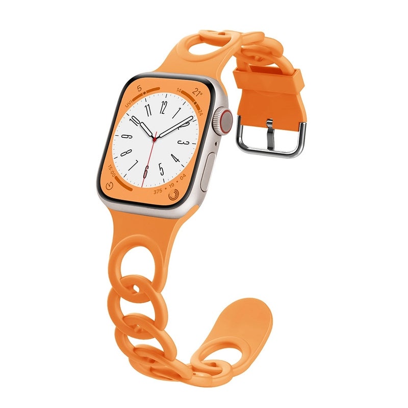 erorex For Apple Watch Se 40Mm Donut Hollow Silicone Watch Band(Orange) - Image 1