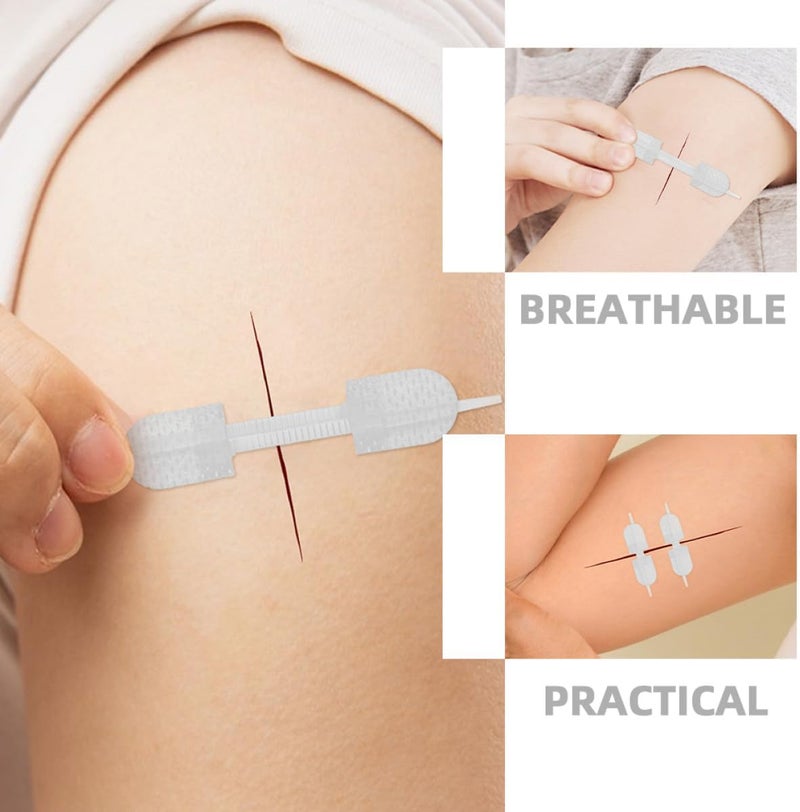 6 Pieces Zip Closure Adhesive Bandages 45x10mm Breathable Cloth Wound Care Strips for Outdoor Quick Free Wound - Image 3