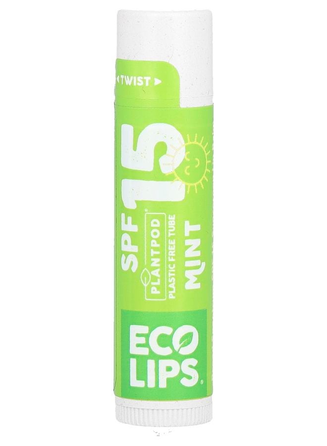 Eco Lips Sunscreen Lip Balm SPF 15 Mint 0.15 oz (4.25 g)