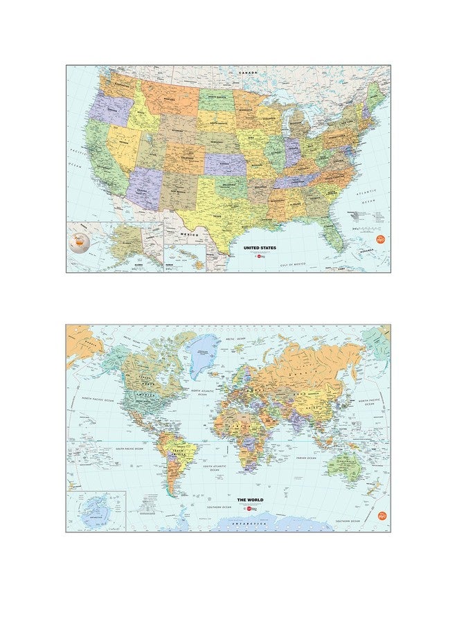 WALLPOPS US and World Map Bundle Wall Decals, WP4430 - Image 1