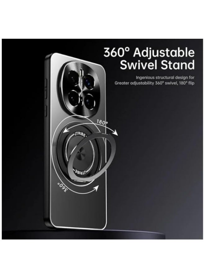 Case Compatible with Honor Magic 7 Pro, Metal Matte Case 【Compatible with Mag-Safe】, Camera Lens Protection Shockproof Slim Phone Case Cover with 360 Rotatable Ring Stand  - Image 2