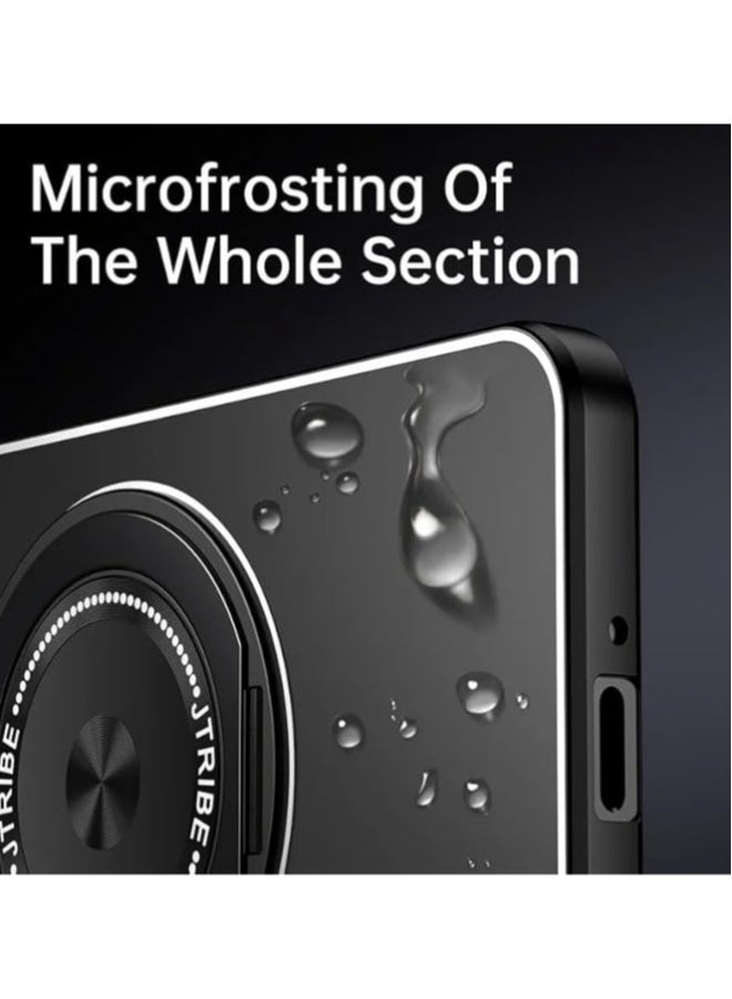 Case Compatible with Honor Magic 7 Pro, Metal Matte Case 【Compatible with Mag-Safe】, Camera Lens Protection Shockproof Slim Phone Case Cover with 360 Rotatable Ring Stand  - Image 5