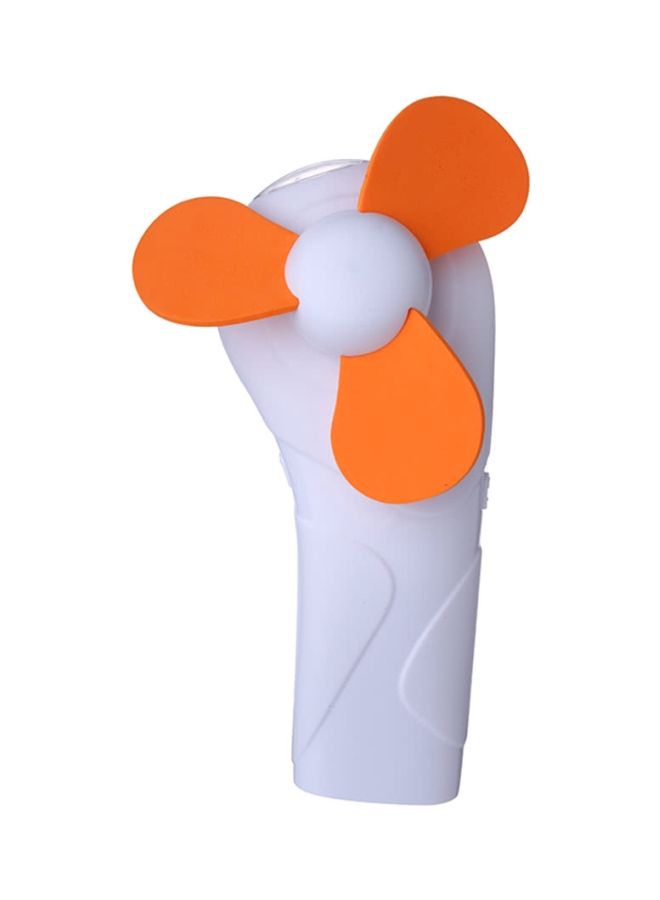 NIBEMINENT Portable Mini Flashlight Fan White/Orange 14.2cm  - Image 1