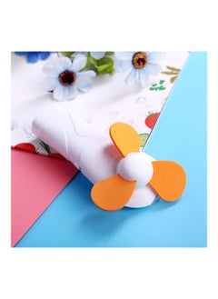 NIBEMINENT Portable Mini Flashlight Fan White/Orange 14.2cm  - Image 2