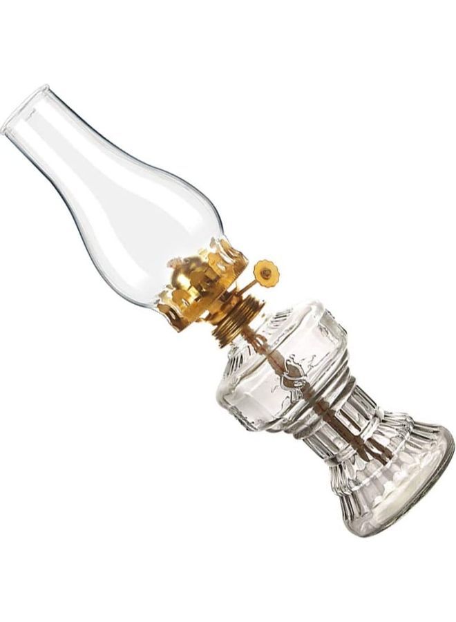 Vintage Oil Lantern Clear/Gold 12.5x2.9inch  - Image 1