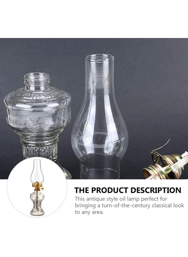 Vintage Oil Lantern Clear/Gold 12.5x2.9inch  - Image 5