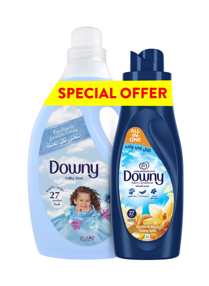 Downy - Regular Fabric Softener Valley Dew With Concentrate Fabric Conditioner - Image 1
