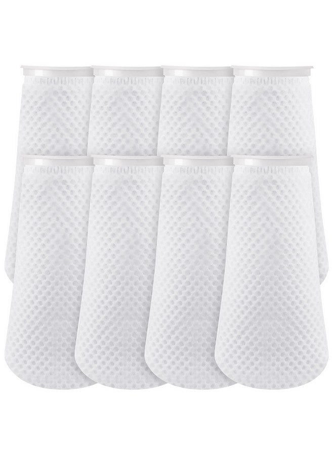 Jecery Jecery 8 Pcs Filter Socks 4 Inch 3D Honeycomb Design Filter Sock 4 Inch Ring by 11.8 Inch Long Saltwater Aquarium 150μm Aquarium Sump Use in Fish Tank Sump Overflow, White  - Image 1