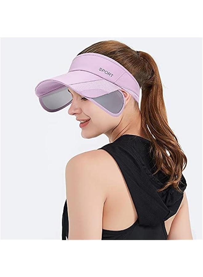 Generic Wide Brim Visor Hat for Women Golf Visor Cap Sun Protection Hat for Beach Garden Tennis Running Sunshade Hat - Image 2