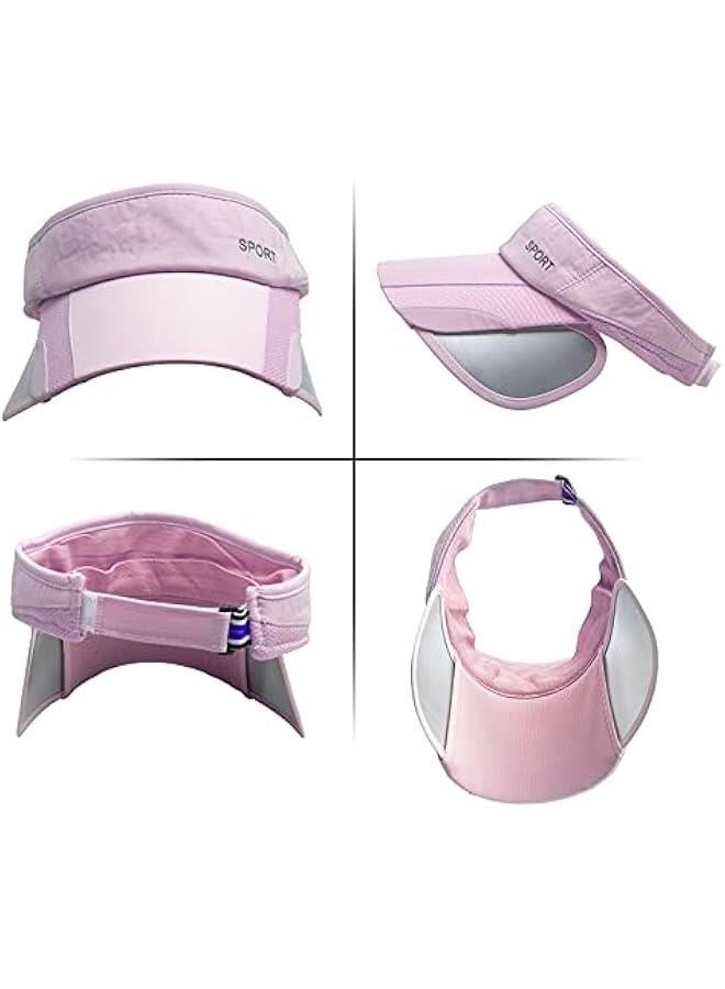 Generic Wide Brim Visor Hat for Women Golf Visor Cap Sun Protection Hat for Beach Garden Tennis Running Sunshade Hat - Image 5