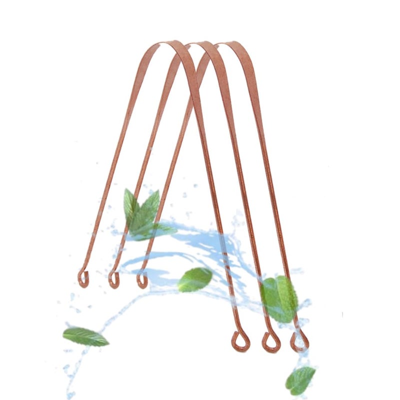 INSIME Copper Tongue cleaner (Pack of 3) | Easy to use Tongue clear adult tongue scraper for men & women | Mouth cleaner for Overall Oral Care & Hygiene - Image 1