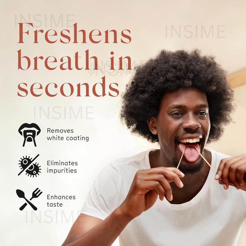 INSIME Copper Tongue cleaner (Pack of 3) | Easy to use Tongue clear adult tongue scraper for men & women | Mouth cleaner for Overall Oral Care & Hygiene - Image 2