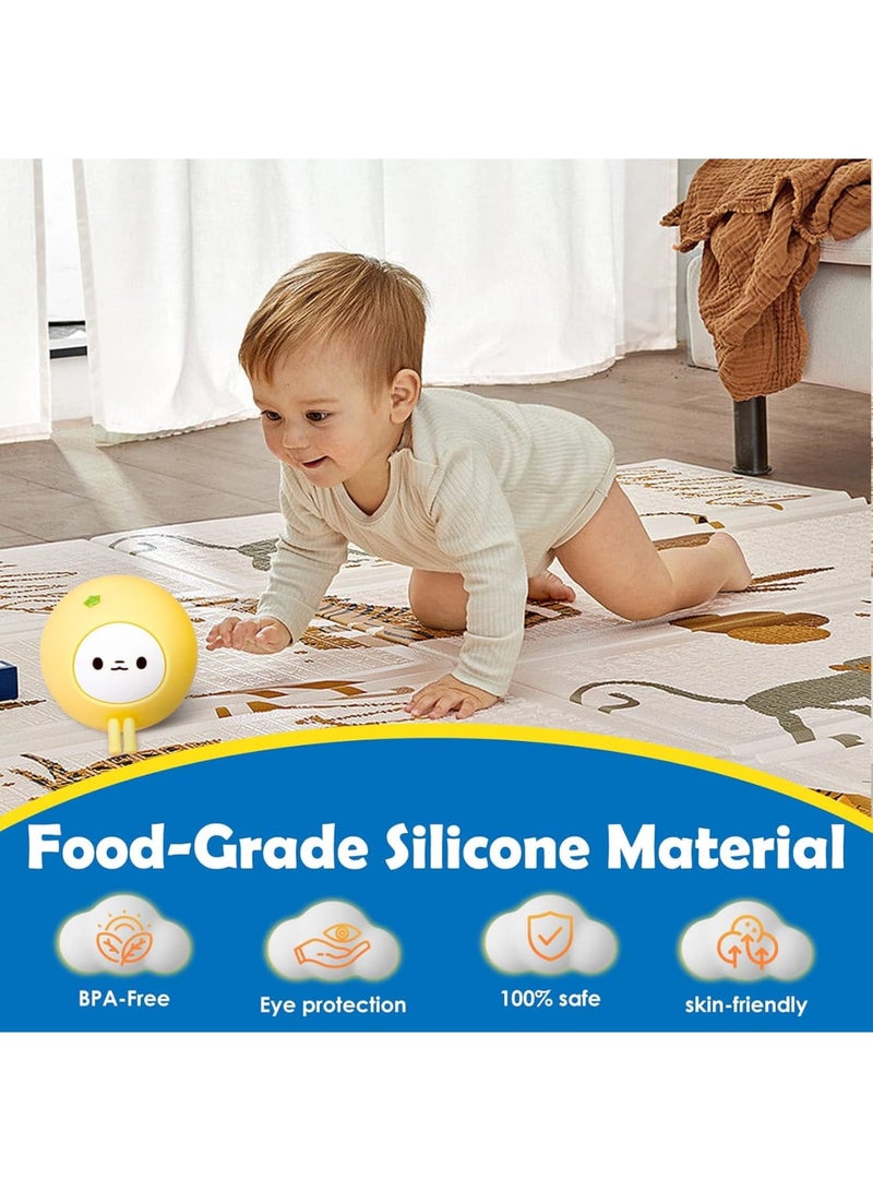 SOLARAE Night Light for Kids, Brightness Adjustable, Silicone Nursery Squishy Soft Rechargeable Color Changing Night Light, Portable Bedside Nursery Lamp, Gift for Girls Boys Toddler - Image 2