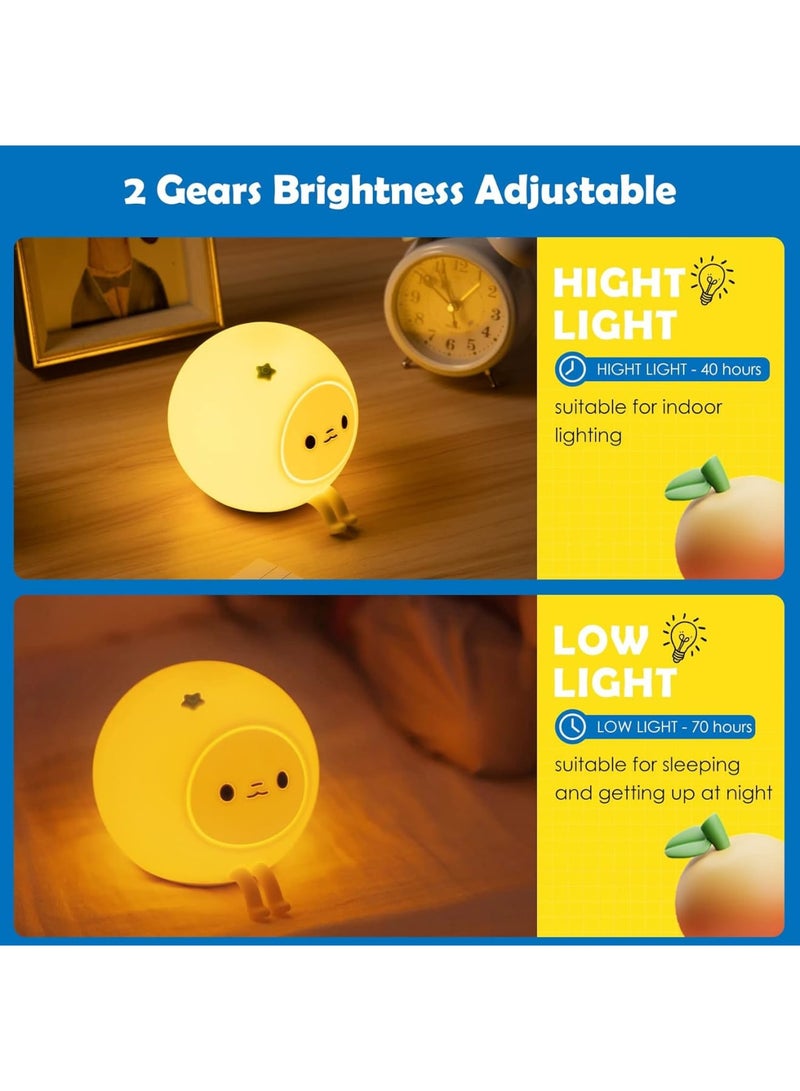 SOLARAE Night Light for Kids, Brightness Adjustable, Silicone Nursery Squishy Soft Rechargeable Color Changing Night Light, Portable Bedside Nursery Lamp, Gift for Girls Boys Toddler - Image 3