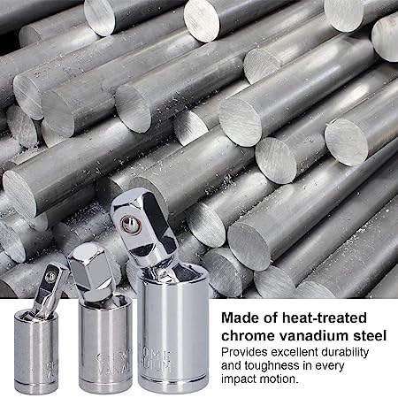 BARASH see ever Universal Joint Set Joint Socket Swivel Set Vanadium Steel Impact Resistant 12 38 14 for Ratchet Wrench - Image 5