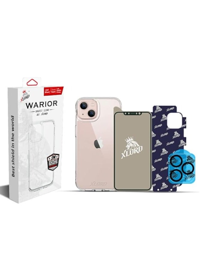 إكسلورد طقم حماية كامل XLORD Warrior لآيفون 13 برو ماكس – جراب + اسكرينة أمامية + اسكرينة ضهر + حماية عدسة + أداة تركيب – بتقنية امتصاص الصدمات - Image 1