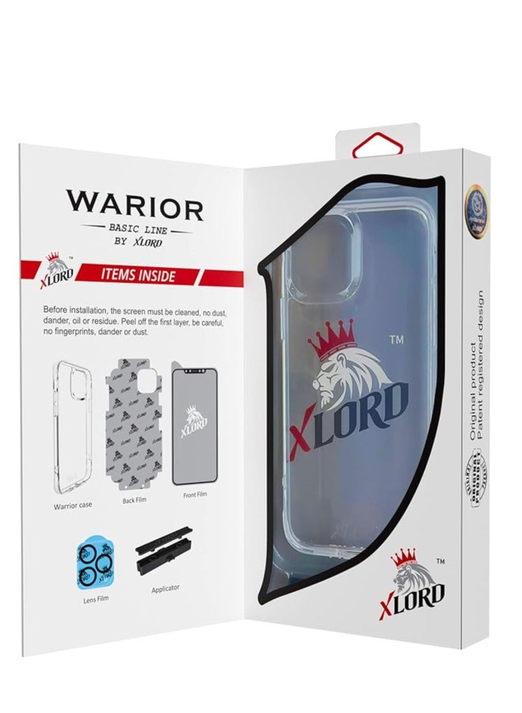 إكسلورد طقم حماية كامل XLORD Warrior لآيفون 13 برو ماكس – جراب + اسكرينة أمامية + اسكرينة ضهر + حماية عدسة + أداة تركيب – بتقنية امتصاص الصدمات - Image 3