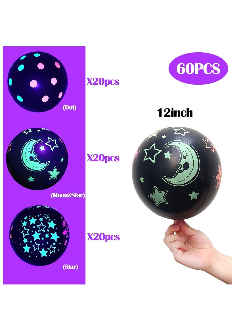 NIBEMINENT UV Neon Glow Balloons, 50 Pieces Balloons in the Dark Party Supplies Decorations Fluorescent BlackLight Bulk for Black Light Wedding Birthday  - Image 4