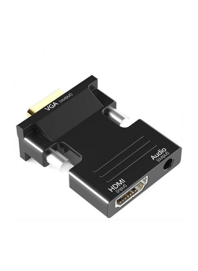 Generic HDMI Female To VGA Male Converter And Audio Adapter Black/Silver  - Image 2