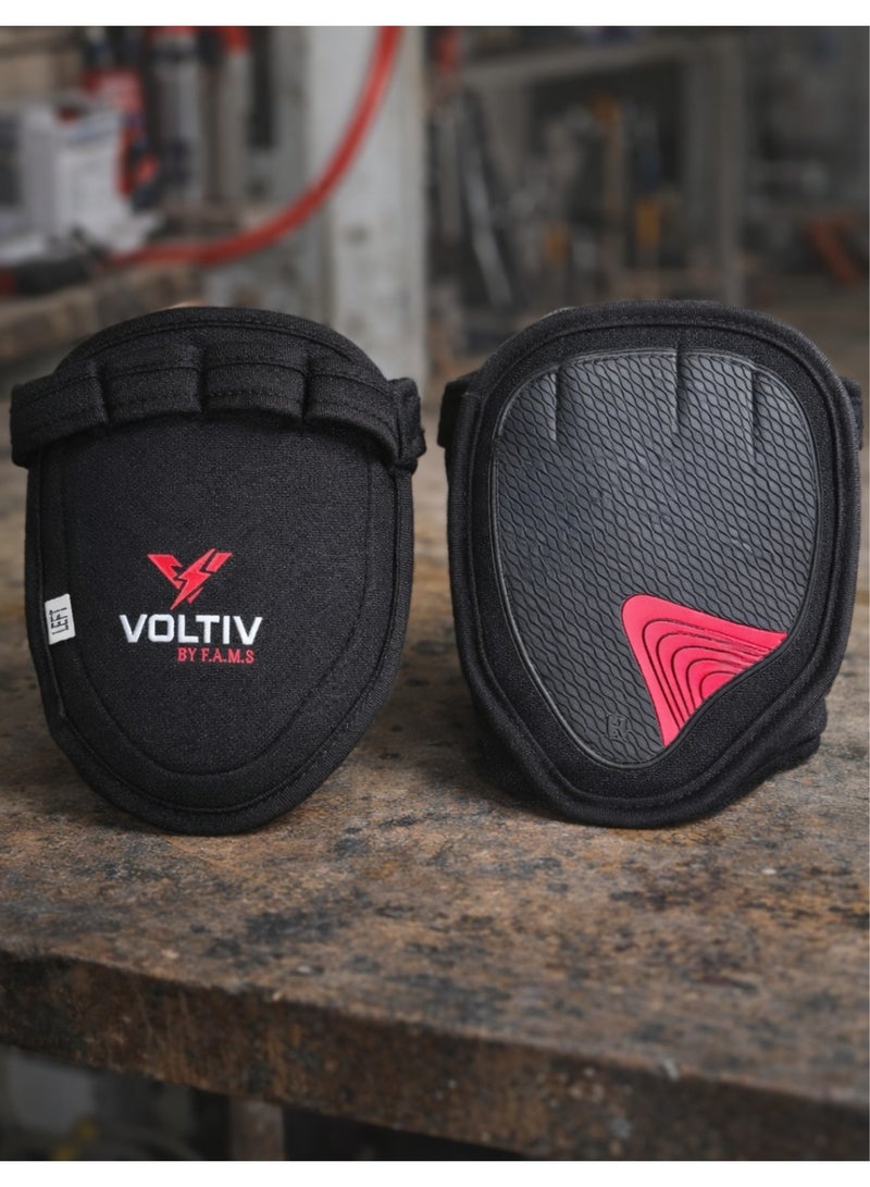 VOLTIV Heavy Duty Lifting Grips with Wrist Support – Anti-Slip Rubber Palm Pads for Weightlifting, Pull-Ups, Deadlifts & Gym Training - Image 1