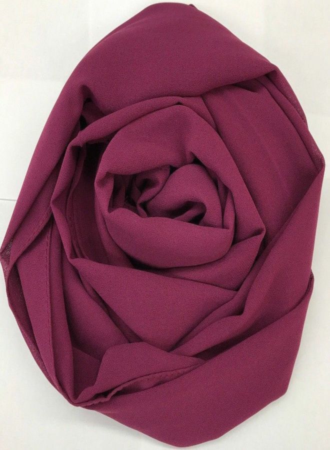 Fatah Big Scarf Crepe Solid - Dark Fuchsia Color - From Fatah 
