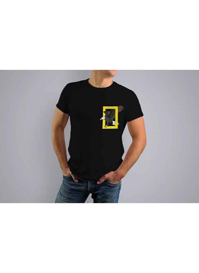 ISTANBUL MODEL - Round Neck Short Sleeve t-shirt for men, Regular fit, cotton, Special print "EAGLE" - Image 1